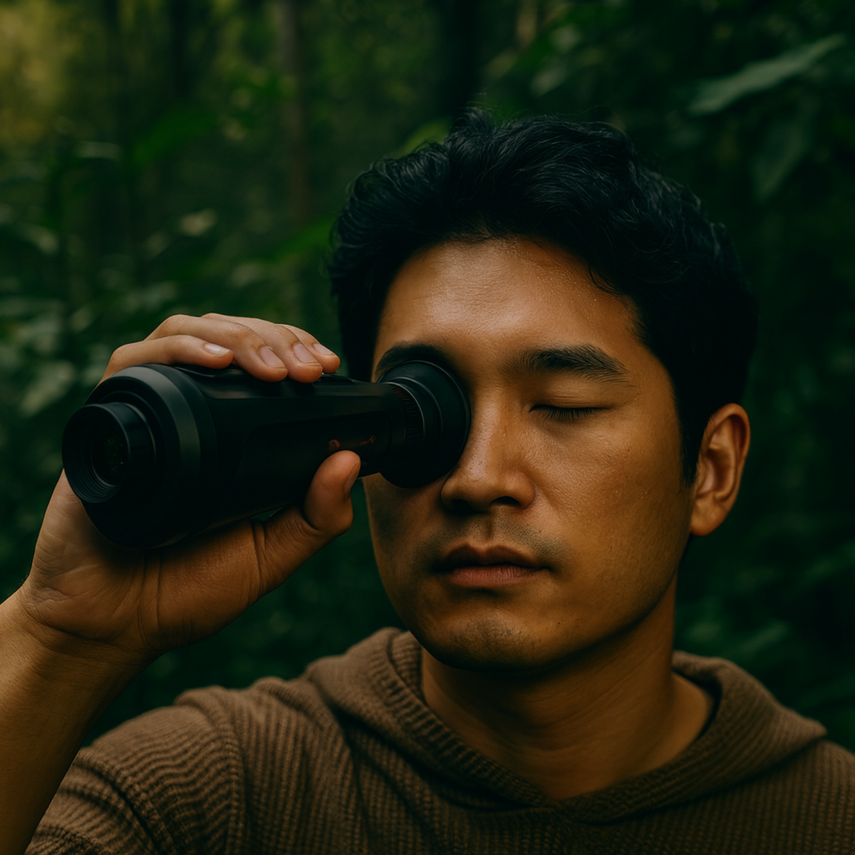 Monoculaire Thermique HD 256×192 – Vision Nocturne 50Hz | Longue Portée & Affichage 4 Modes