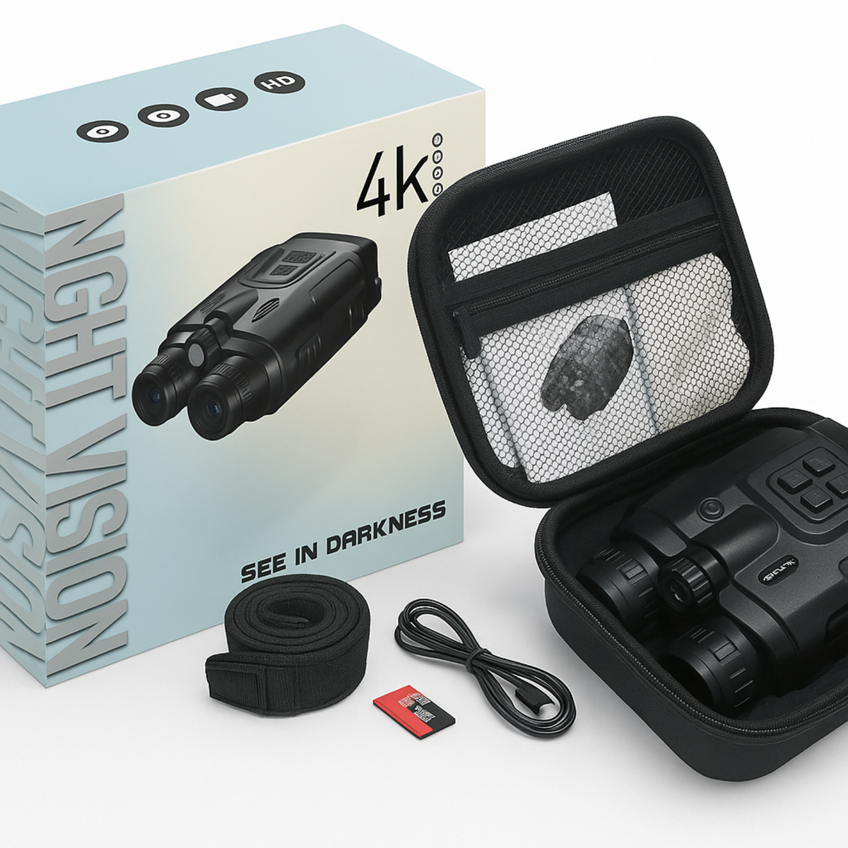 Jumelles de Vision Nocturne Nox-4K Ultra – Autonomie Extrême & Vision Pro