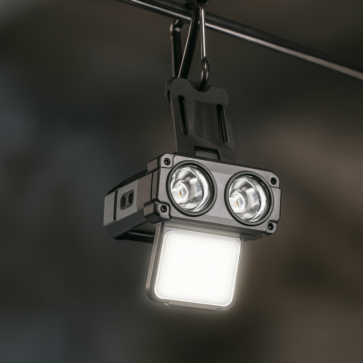 Lampe frontale LED 2-en-1 rechargeable USB-C