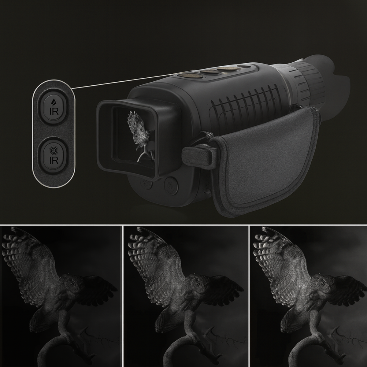 Monoculaire de vision nocturne 1080p — Zoom ×5